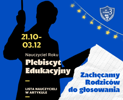 Nauczyciele Trójki i Szkoła nominowani w Plebiscycie Edukacyjnym 2025 NTO!